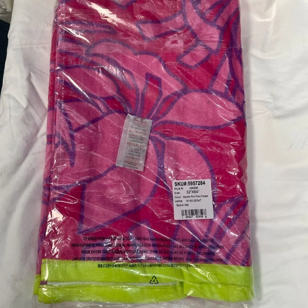 Lands' End Kids Printed Velour Beach Towel, NWT